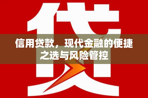 淮南信用贷款，现代金融的便捷之选与风险管控