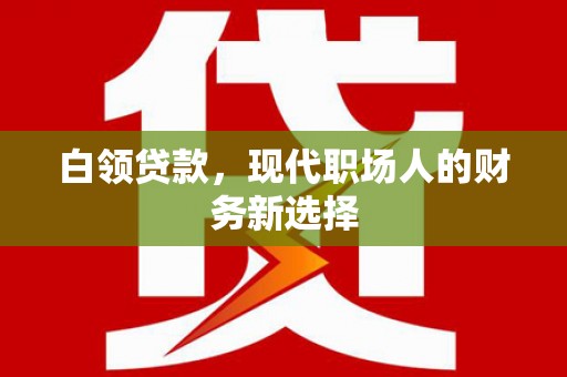 六盘水白领贷款，现代职场人的财务新选择