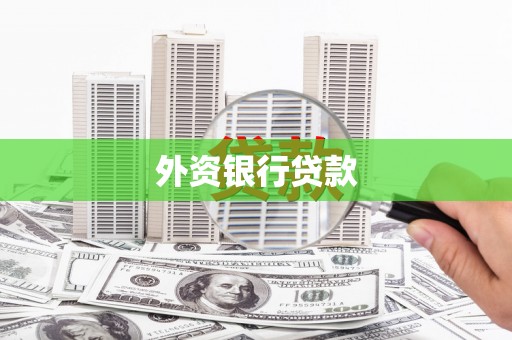 茅箭外资银行贷款