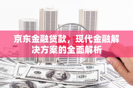 玛纳斯京东金融贷款，现代金融解决方案的全面解析