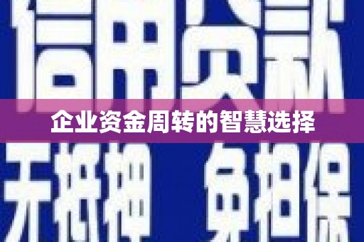 沣东企业资金周转的智慧选择