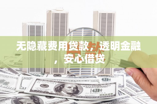 丹寨无隐藏费用贷款，透明金融，安心借贷