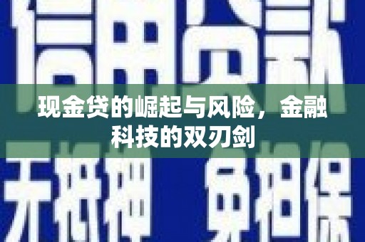 四川现金贷的崛起与风险，金融科技的双刃剑