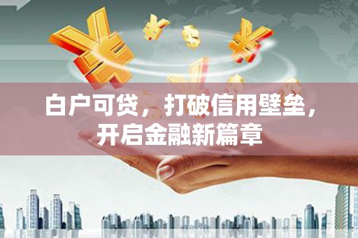 楠西白户可贷，打破信用壁垒，开启金融新篇章