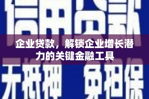 凤冈企业贷款，解锁企业增长潜力的关键金融工具