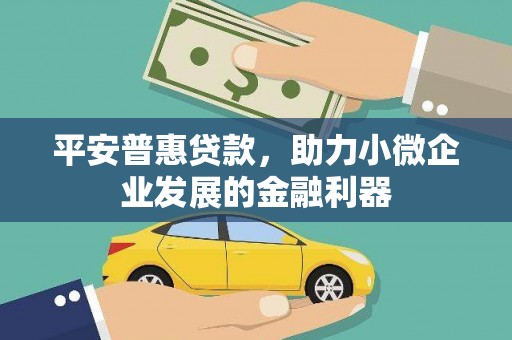 北屯平安普惠贷款，助力小微企业发展的金融利器