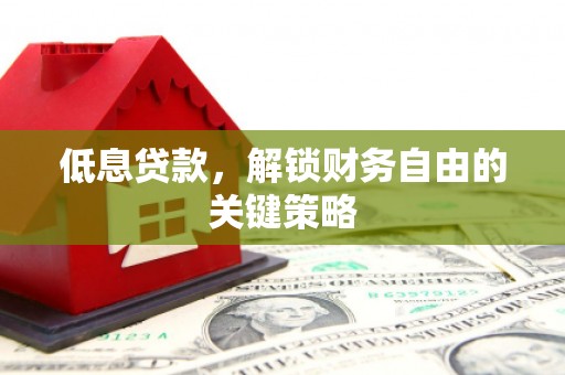 泗阳低息贷款，解锁财务自由的关键策略