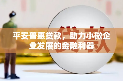 嘉陵平安普惠贷款，助力小微企业发展的金融利器