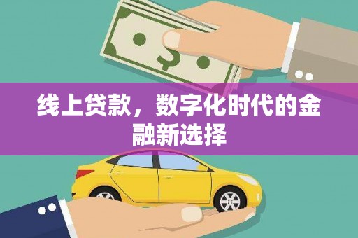 大渡口线上贷款，数字化时代的金融新选择