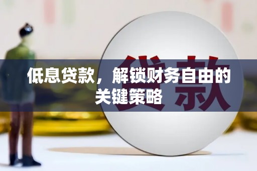 龙湖低息贷款，解锁财务自由的关键策略