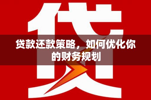 天镇贷款还款策略，如何优化你的财务规划