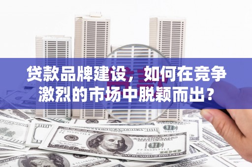 肇州贷款品牌建设，如何在竞争激烈的市场中脱颖而出？