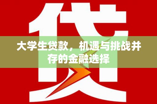 涉县大学生贷款，机遇与挑战并存的金融选择