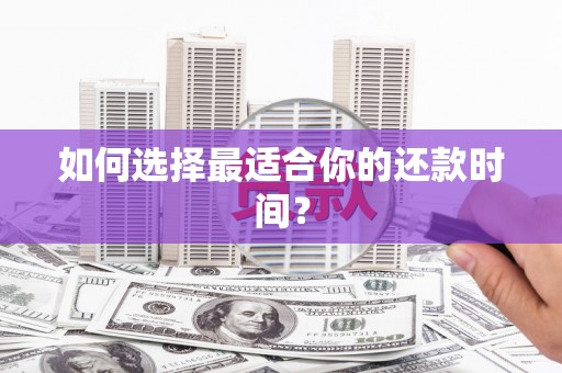 龙山如何选择最适合你的还款时间？