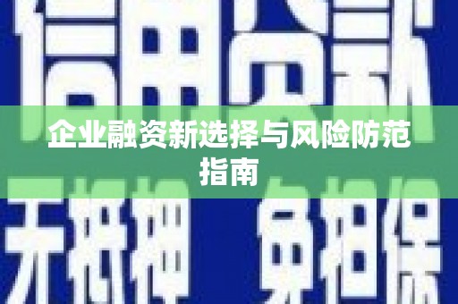 兴宾企业融资新选择与风险防范指南